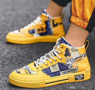 Winter Trendy High-Top Canvas Sneakers for Men