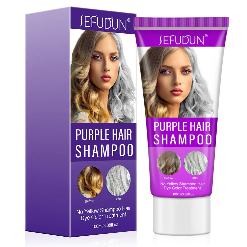 Yellow Brass Tone Remover Shampoo & Purple Hair Mask