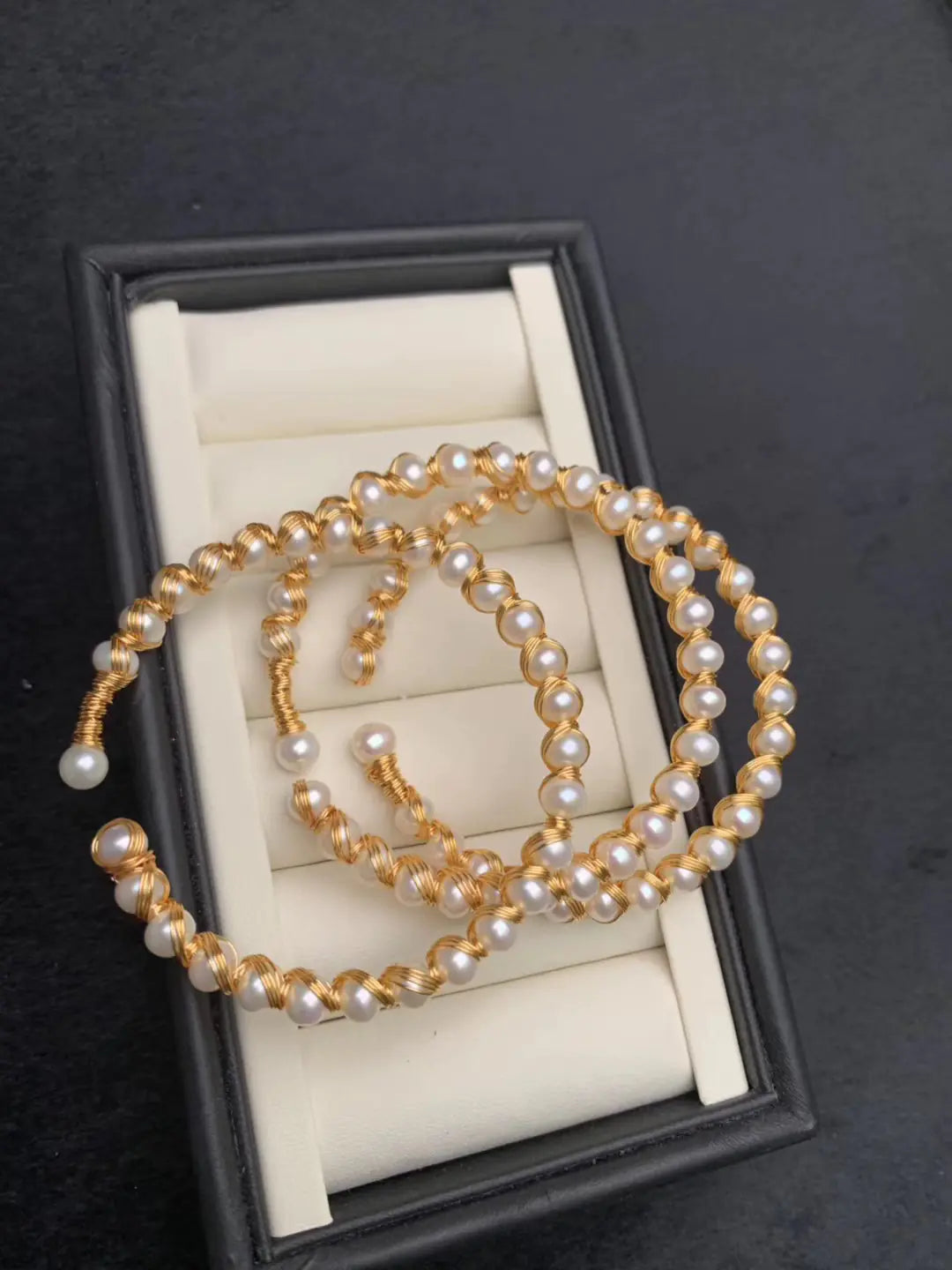 14K Gold-Plated Natural Deep Sea Pearl Bracelet