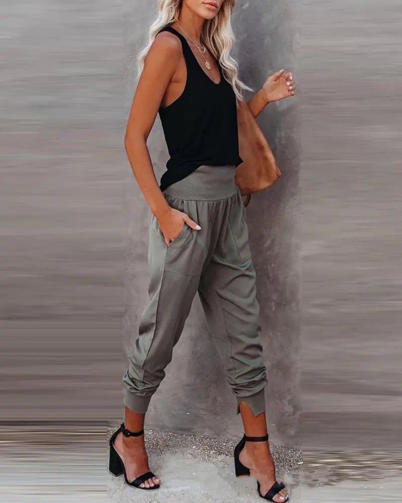 High Waist Casual Pants for Women