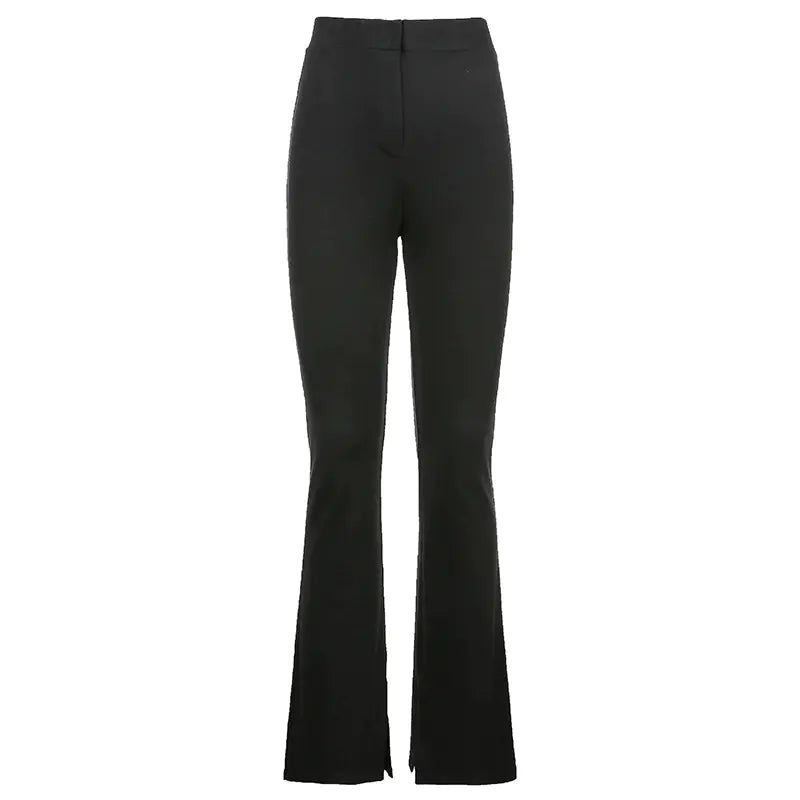 High Waist Skinny Split Casual Pants for Women