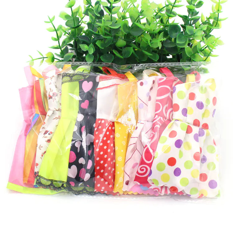 10-Piece Random Dress Set for Barbie Dolls