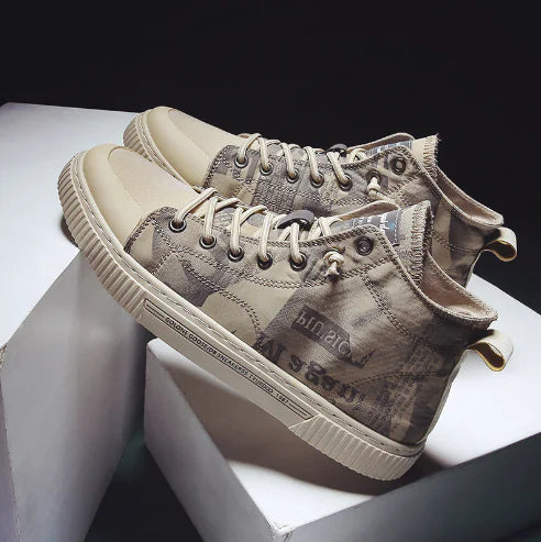 Stylish High-Top Canvas Sneakers for Men (2020)