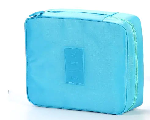 Pink Travel Pouch and Toiletry Organizer Bag Set