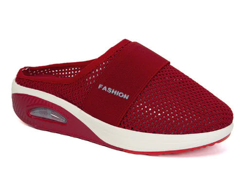 Plus Size Wedge Heel Baotou Mesh Casual Slippers