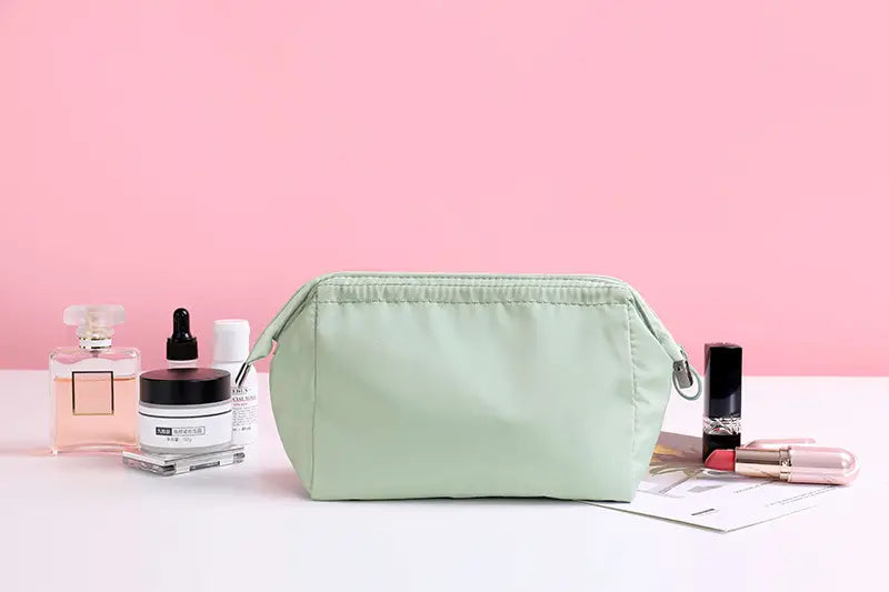 Portable Waterproof Solid Color Makeup Bag for Travel
