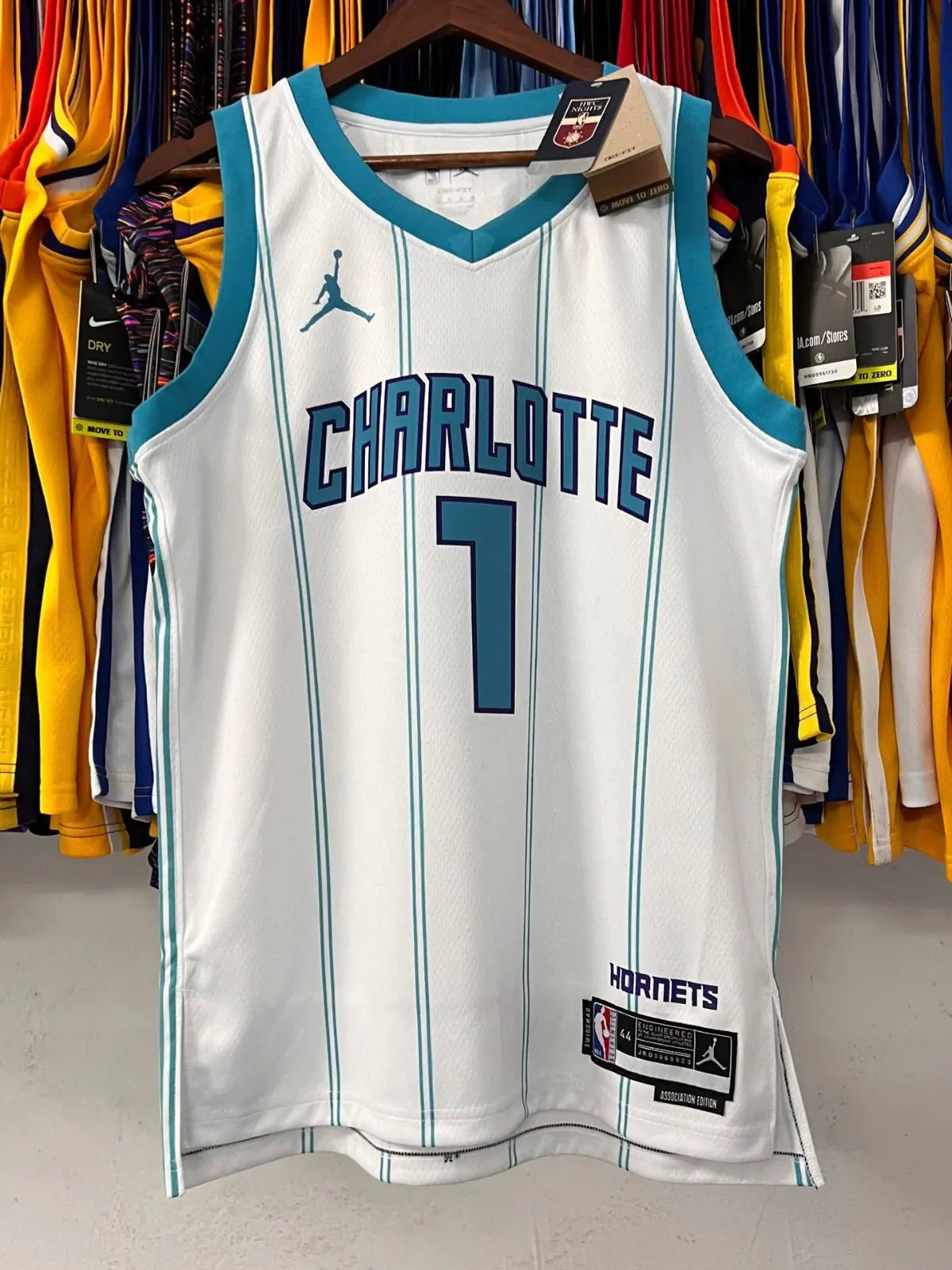 Hornets 2023 Season White Blue NBA Jerseys (Quick-Dry)