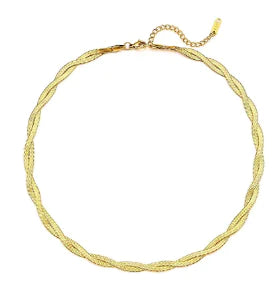 18K Gold-Plated Braided Necklace | Capri Collection