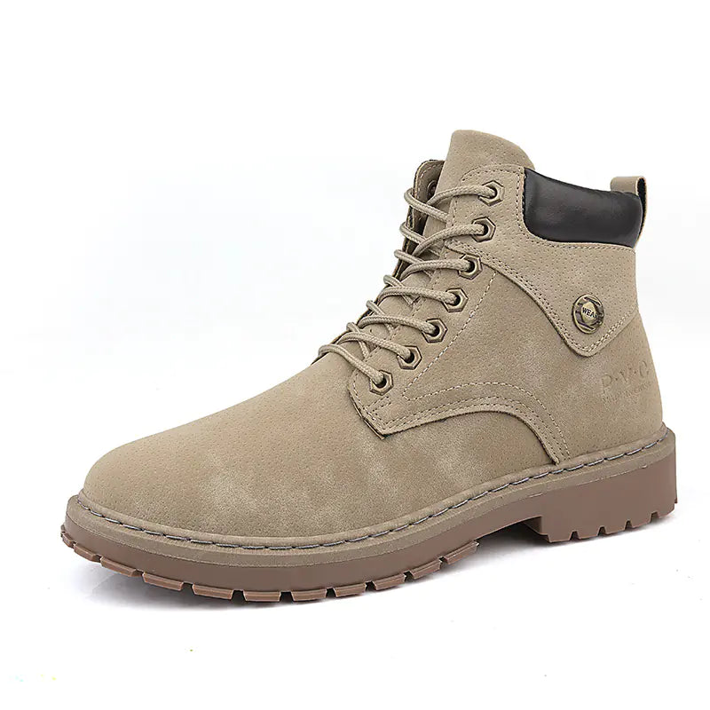 Botas de estilo británico con puntera redonda para hombre