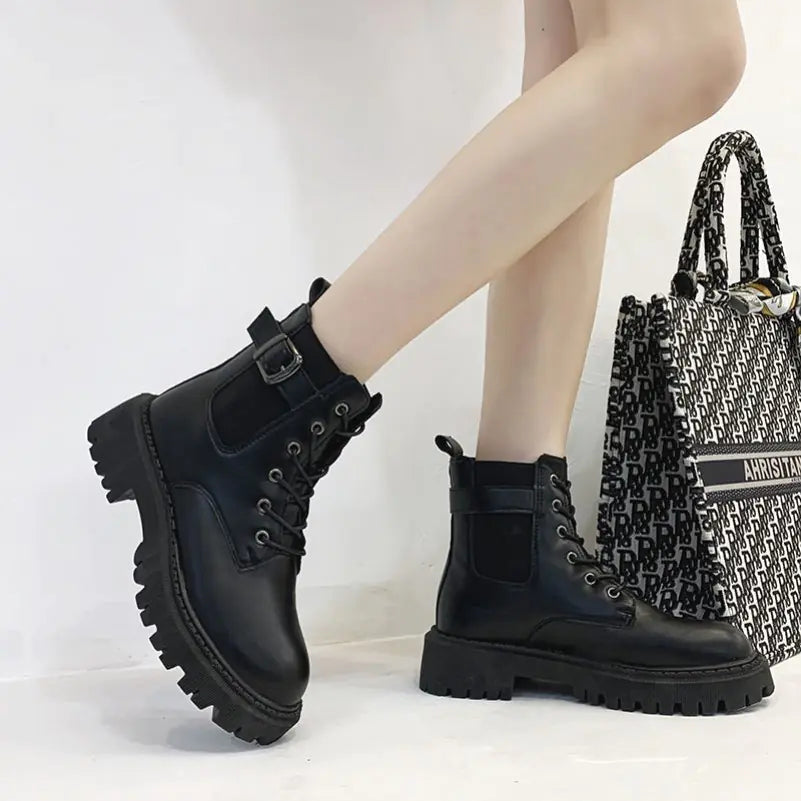 British Style Comfortable Thick-Soled Fashion Boots