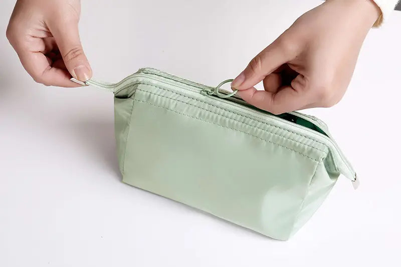 Portable Waterproof Solid Color Makeup Bag for Travel