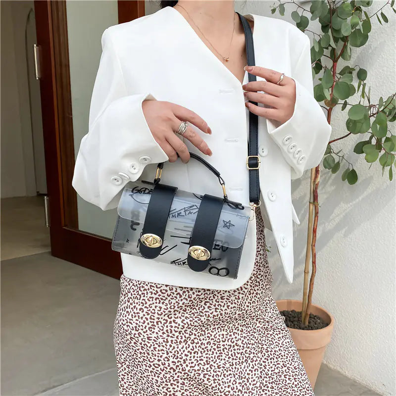 Trendy Women's Transparent Jelly Messenger Bag