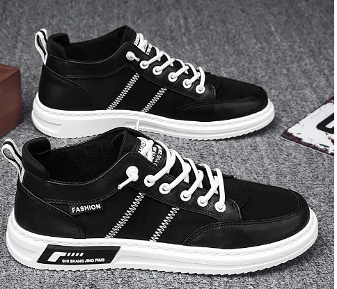 Autumn High-Top Korean Style Canvas Sneakers for Men