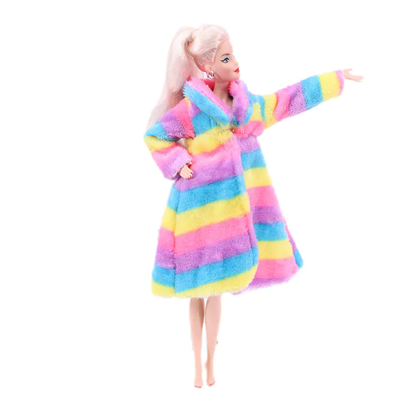 Plush Coat Accessories for 26-30cm Barbie Dolls