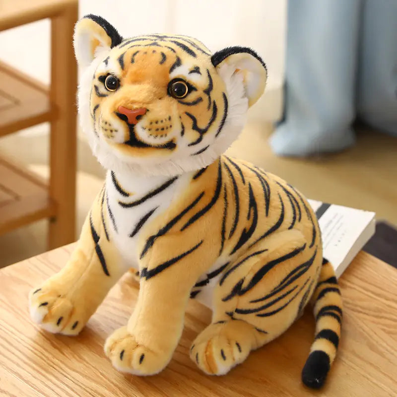 Tiger Plush Stuffed Toy - Soft Forest Animal Pillow