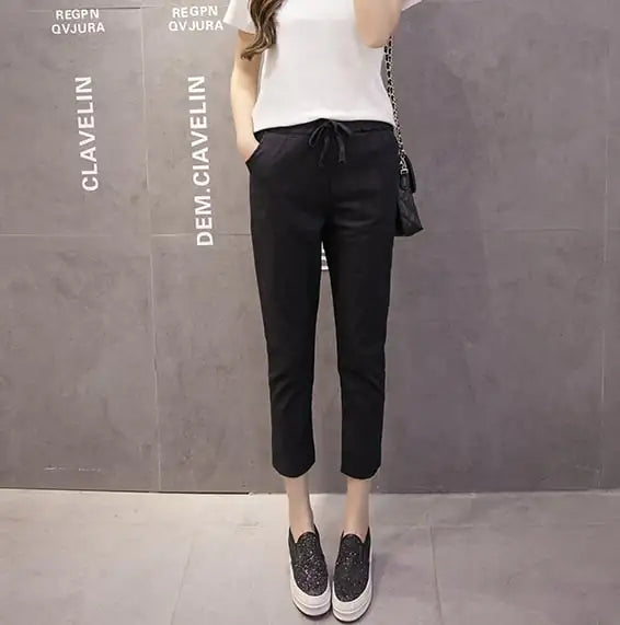 High-Waisted Loose Fit Linen Pants