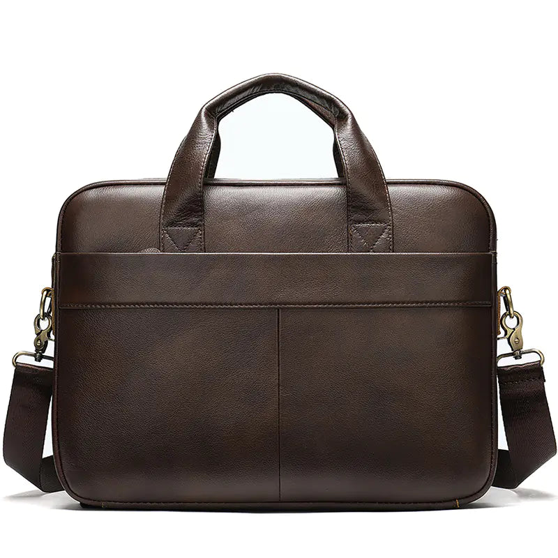 Classic Genuine Leather Men's Briefcase for Laptop