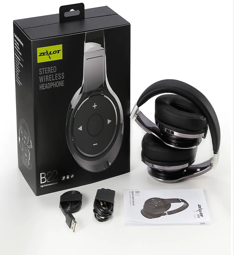 Bluetooth Headphones, Stereo Over-Ear Headset