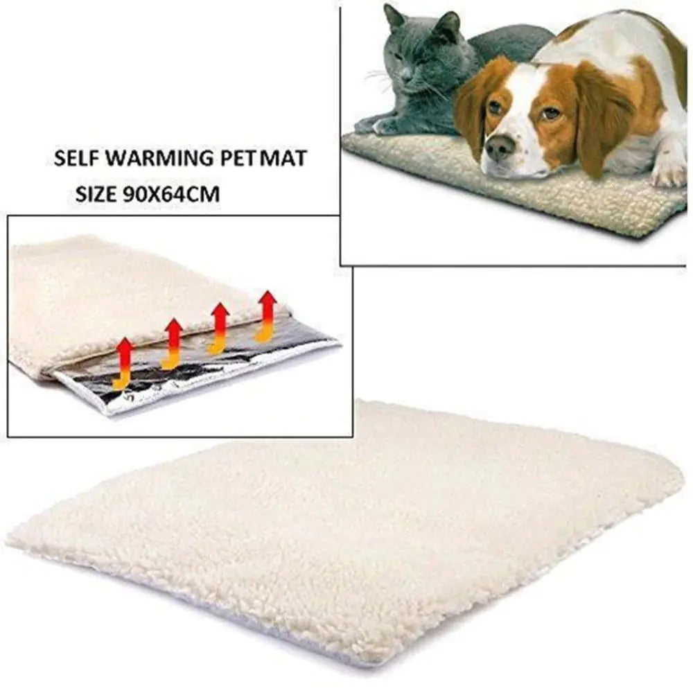 Pet Bed Blanket with Self-Heating Cushion