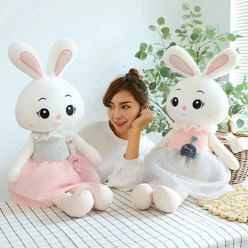 Kawaii Cartoon Rabbit Plush Toy for Kids' Bedroom Decor