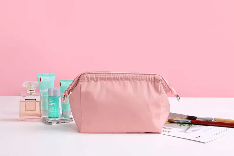Portable Waterproof Solid Color Makeup Bag for Travel