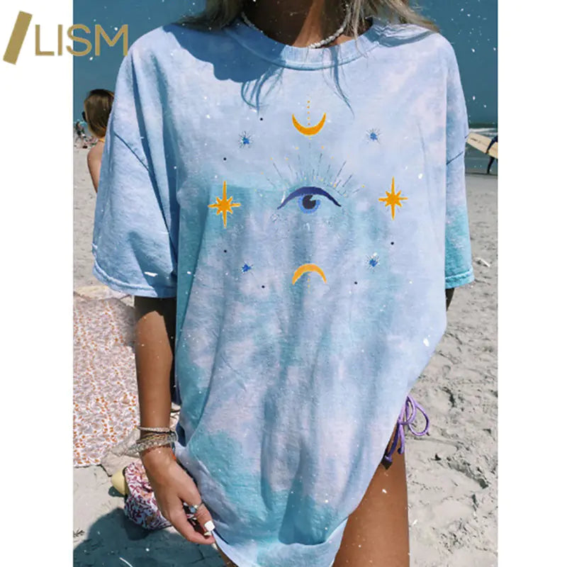 Graphic Harajuku Tie-Dye T-Shirt for Women - Summer