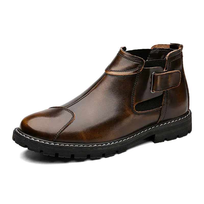 Botas de cuero estilo retro de moda para hombre