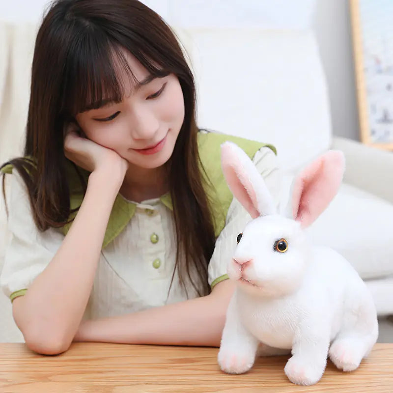 Realistic Kawaii Long-Eared Rabbit Plush Toy