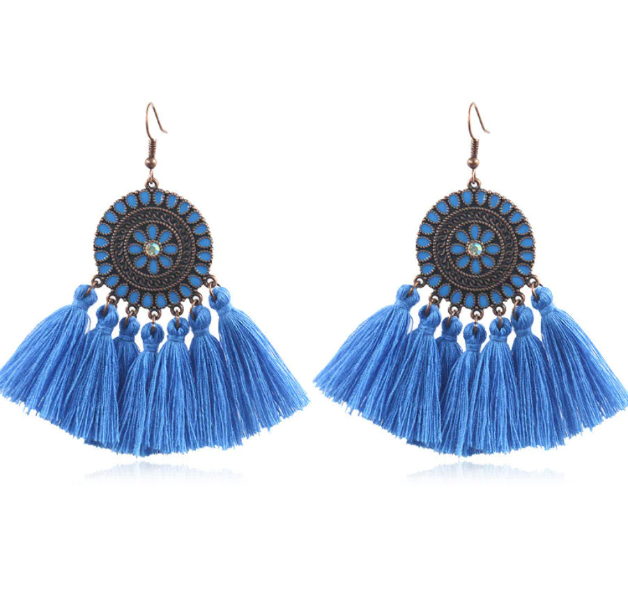 Sunflower Tassel Earrings (Tassel Earrings)