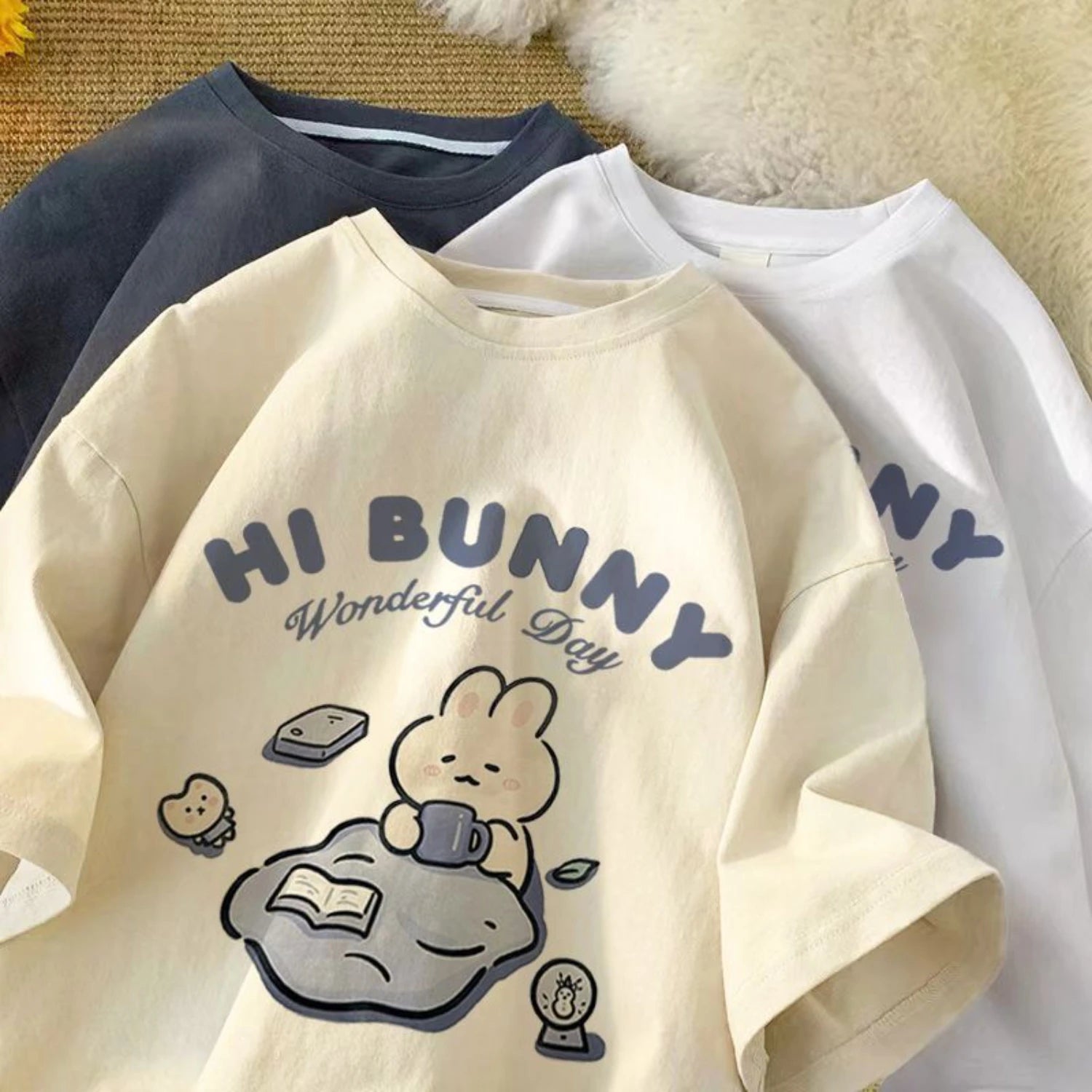 Trendy Short Sleeve Women's Cotton T-shirts