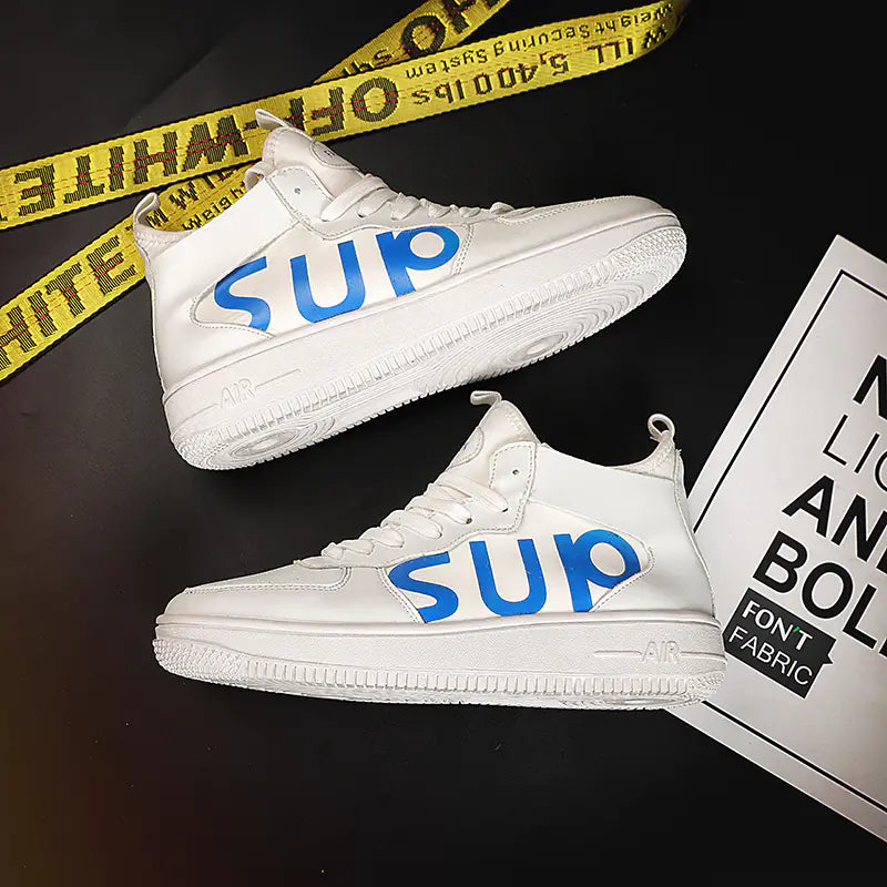 Men's Yellow High-Top Sneakers for Fall/Winter 45-46