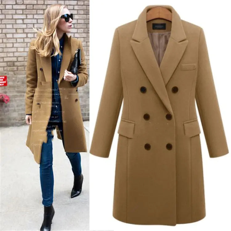 Woolen Coat in Medium Length