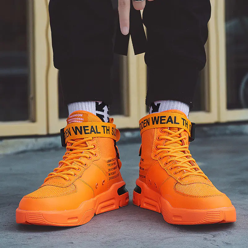 Spring High-Top Canvas Sneakers for Men (Size 45)