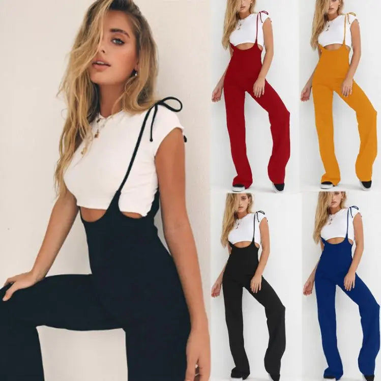 Strap Jumpsuit with Long Pants