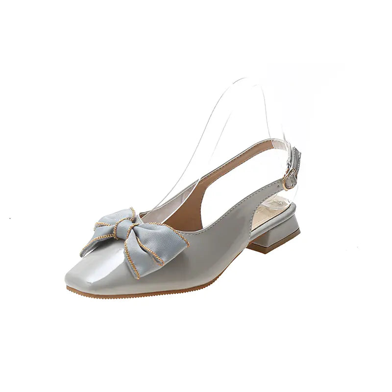 Women's Summer Baotou Sandals with Bow Knot Thick Heel