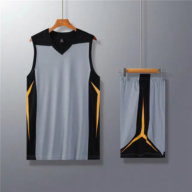 Men's College Basketball Uniform Set with Custom Shorts