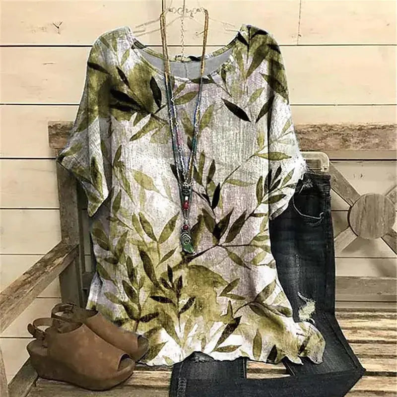 Floral Women's T-Shirt (Casual)