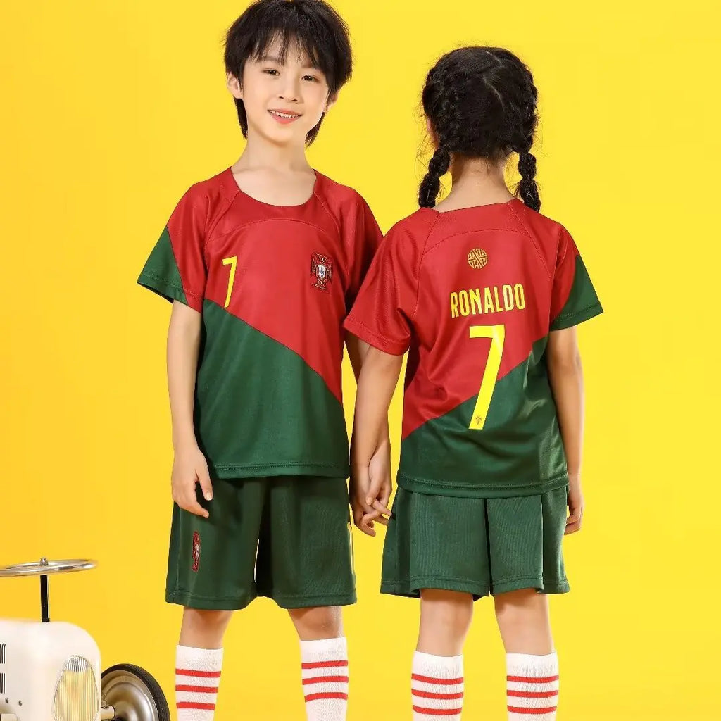 Portugal Home 22-23 Ronaldo #7 Soccer Jersey Set