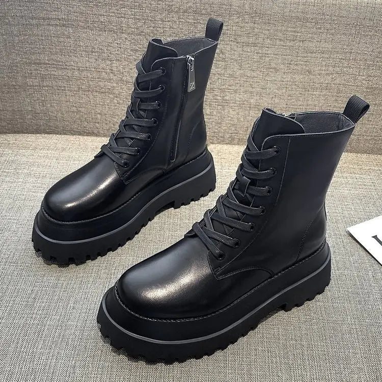 Botas Martin para mujer con suela gruesa blanca - Otoño/Invierno
