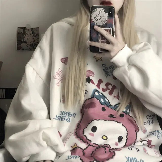 Cool Tie Dye Harajuku Hoodie for Women - Gothic Style