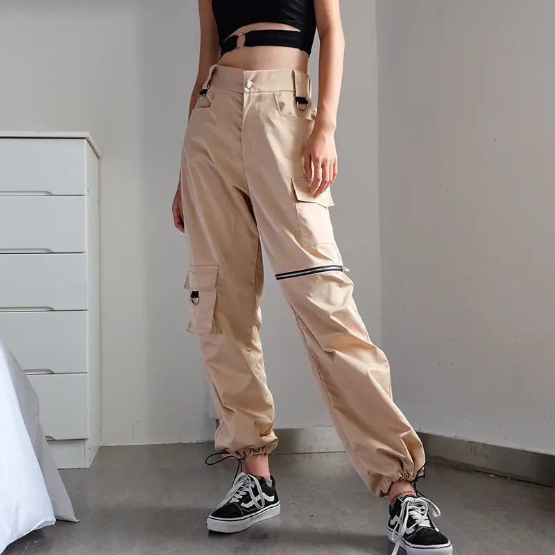 New High-Waist Zipper Casual Pants for Women