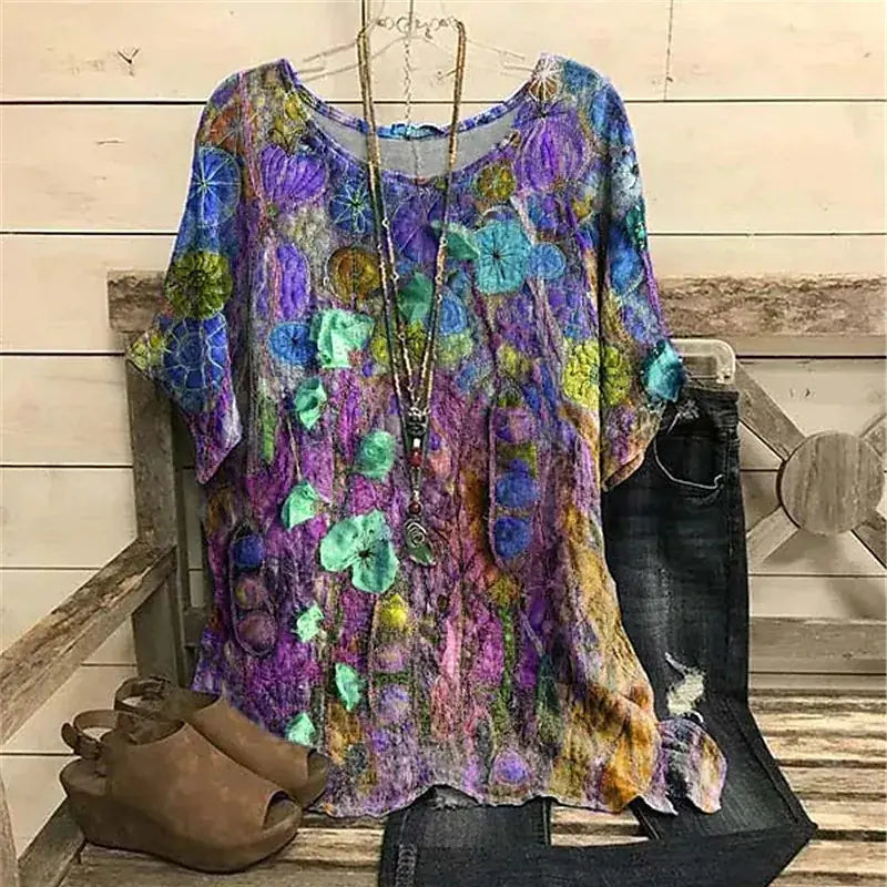 Floral Women's T-Shirt (Casual)