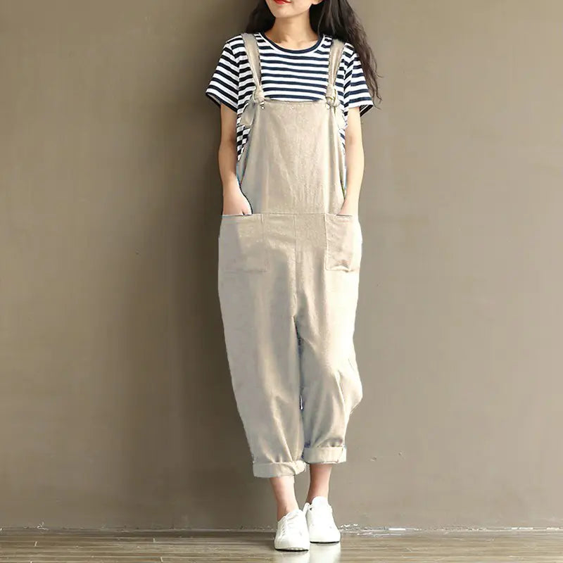 Casual Long Pants for Women with Blue Cotton Strap
