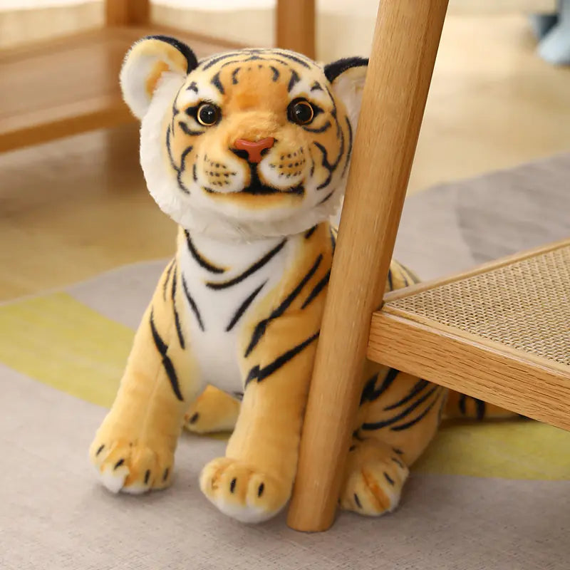 Tiger Plush Stuffed Toy - Soft Forest Animal Pillow