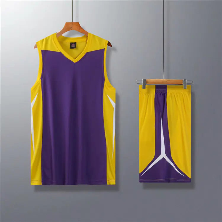 Men's College Basketball Uniform Set with Custom Shorts