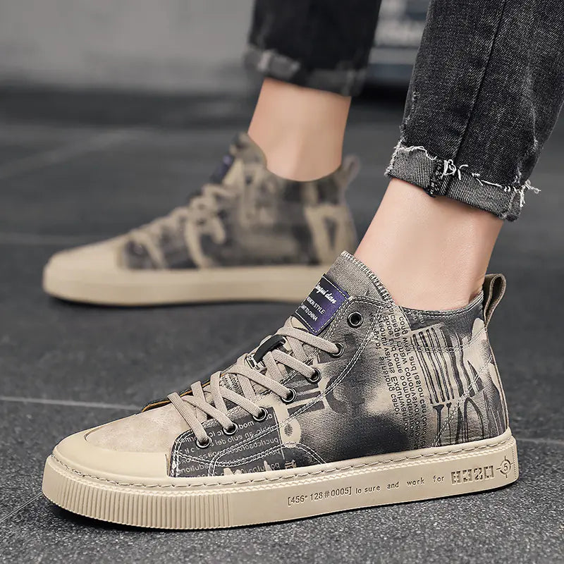 Stylish High-Top Canvas Sneakers for Men (2020)