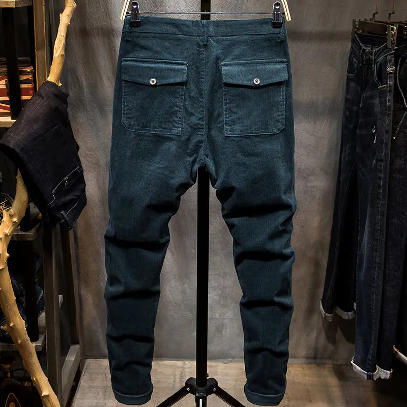 Men's Slim Fit Corduroy Stretch Casual Pants