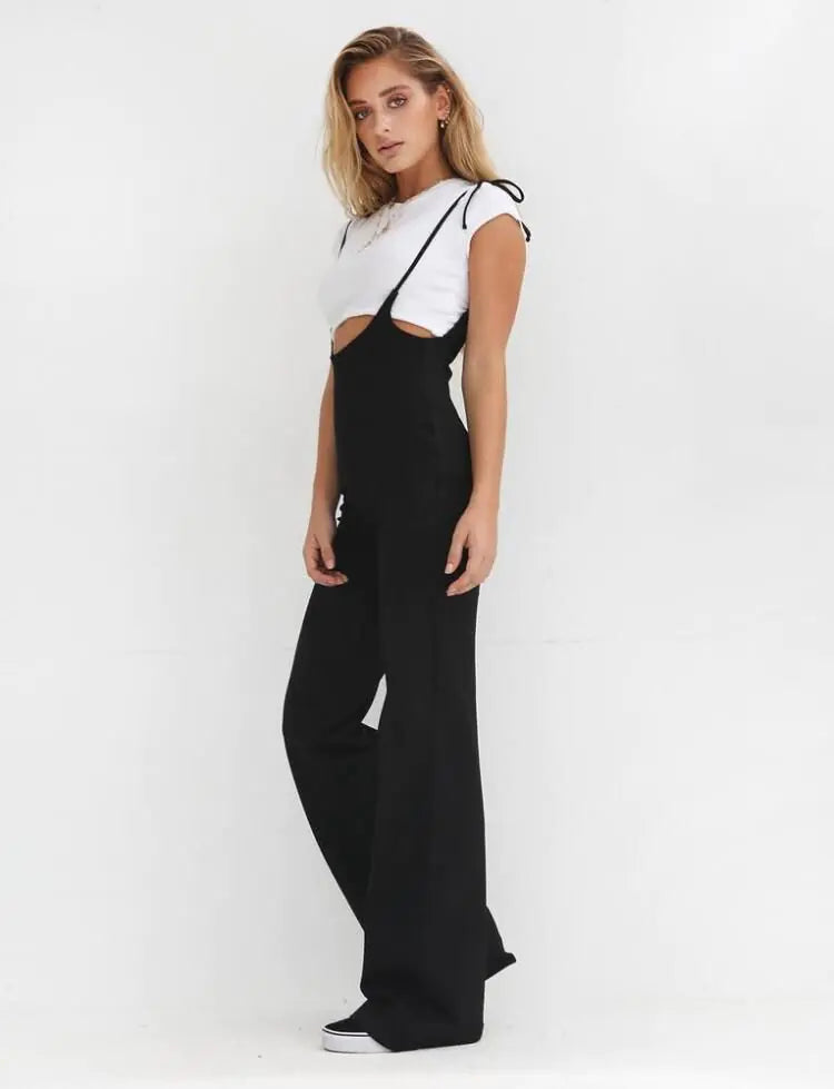Strap Jumpsuit with Long Pants