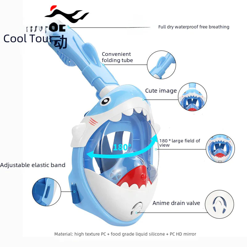 THENICE Kids Full Dry Snorkel Mask for Swimming
