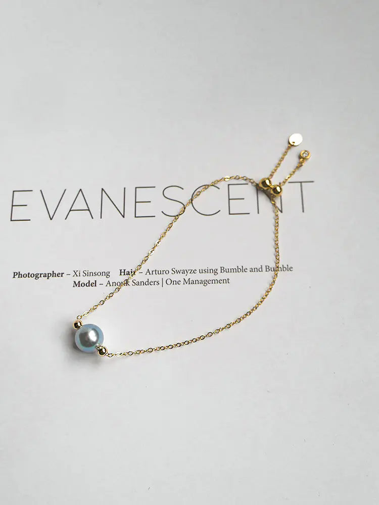 Akoya Pearl 14K Gold Adjustable Bracelet for Women